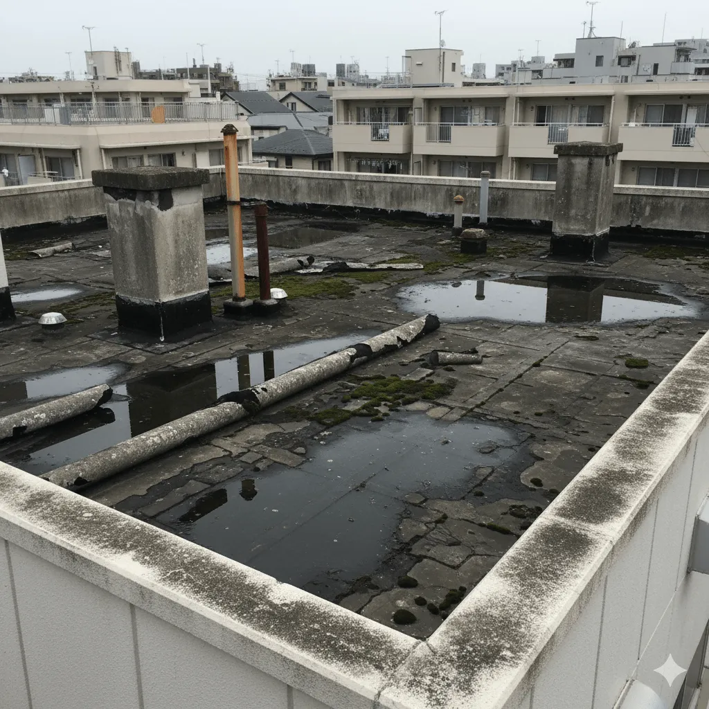 施工前の屋上・屋根