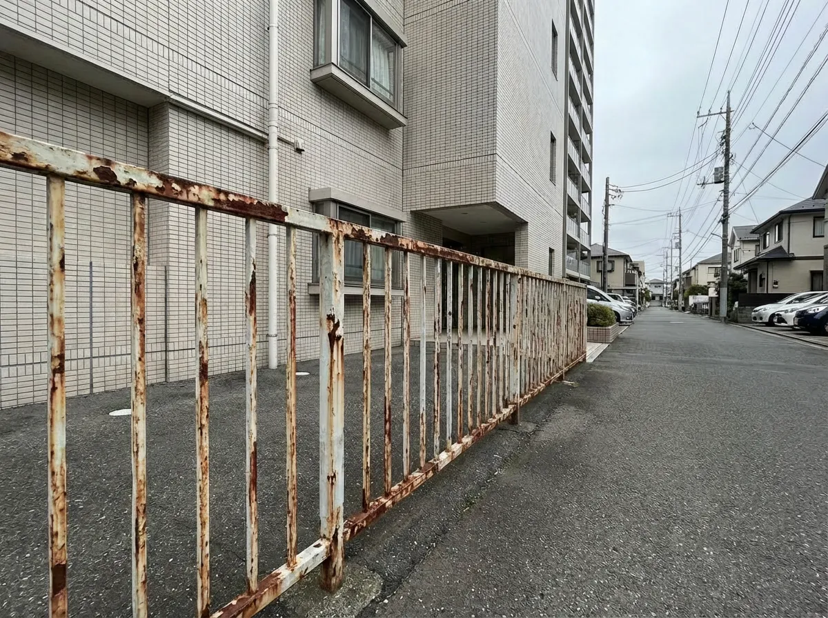 施工前のフェンス